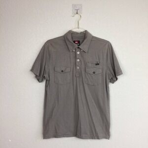 • QUIKSILVER • Men’s Gray Collared Polo Sz S